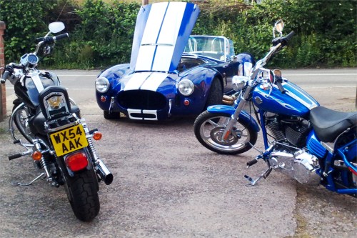 Petrol head maximalist - 4 Mercedes Benz, 2 Shogun, Cobra, 2 Harley Davidson and a rotund partridge in a pear tree . . .